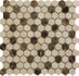 Мозаика Muare Каменная Q-Stones QS-Hex 027-25P/10 30,5x30,5, глянцевая