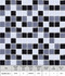 Мозаика Aquarius-mix-2 стекло+камень 30х30 см прозрачная чип 23х23 мм, голубой, серый, черный