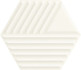 Настенная плитка Woodskin Bianco Heksagon Struktura C 17.1x19.8 матовая керамическая