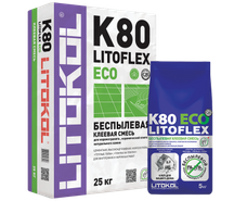 Беспылевая клеевая смесь Litoflex K80 Eco