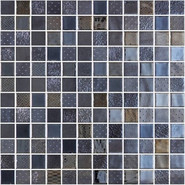 Мозаика Steel Black 31,1х31,1 стекло глянцевая, коричневый, черный УТ-00026167