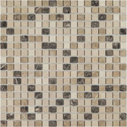 Мозаика SGY4154М камень 30x30 см матовая чип 15x15 мм, бежевый, коричневый