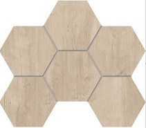 Мозаика SF02 Hexagon 25x28,5 неполированная керамогранит, бежевый 69408