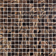 Мозаика ST-BR616 (STE361) стекло 32.7х32.7 см Alma Mosaic Stella глянцевая чип 20x20 мм, коричневый