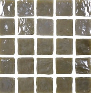 Мозаика Lyra-4 прокрашенная в массе стекло 31.8х31.8 см перламутровая чип 15х15 мм, серый