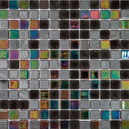 Мозаика Togama Interior Tokyo стекло 34х34 см глянцевая чип 25х25 мм, черный