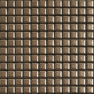 Мозаика Metallica Bronzo керамика 30х30 см Appiani глянцевая чип 25х25 мм, коричневый MTL 7004