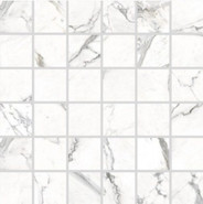 Мозаика J88569 Canova Mos Statuario 30x30, керамогранит матовая, белый, серый
