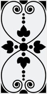 Декор Rosiers Negro керамический