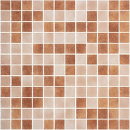 Мозаика New Castilla 31,1х31,1 стекло глянцевая чип мм, бежевый, коричневый УТ-00026156