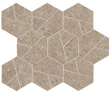 Мозаика Boost Stone Clay Mosaico Hex 25х28,5 керамогранит матовая, коричневый A7CW