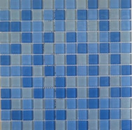 Мозаика CH4002РМ стекло 30x30 см глянцевая чип 23x23 мм, синий