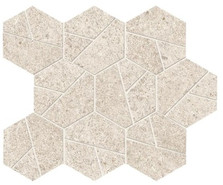 Мозаика Boost Stone White Mosaico Hex 25х28,5 керамогранит матовая, белый A67I