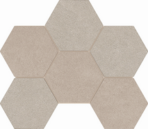 Мозаика LN01/TE01 Hexagon 25x28,5 неполированная керамогранит, бежевый 37108