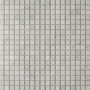 Мозаика Bianco Carrara Pol. 15x15х4 мм каменная 30.5x30.5