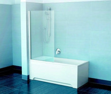 Шторка для ванны Ravak Pivot PVS1-80 блестящая + стекло транспарент 79840C00Z1