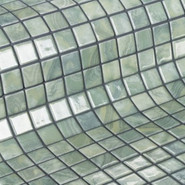 Мозаика Lace стекло 31.3х49.5 см глянцевая чип 2.5x2.5 мм, зеленый