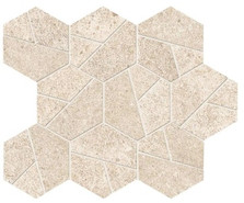 Мозаика Boost Stone Ivory Mosaico Hex 25х28,5 керамогранит матовая, бежевый A7CU