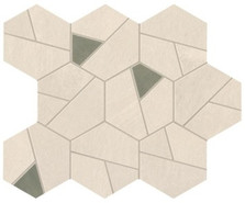 Мозаика Boost Pro Ivory Mosaico Hex Olive керамогранитная 25x28.5