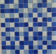 Мозаика CH4001РМ стекло 30x30 см глянцевая чип 23x23 мм, синий, голубой