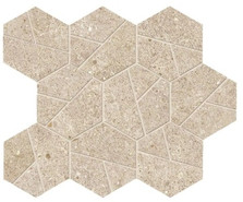 Мозаика Boost Stone Cream Mosaico Hex 25х28,5 керамогранит матовая, бежевый A7CV