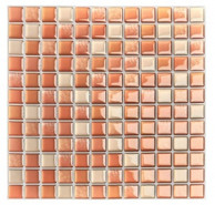 Самоклеящаяся полимерная 3D плитка Lako Decor Оранжевая мозаика 300х300х1.5 мм LKD-YJC0015