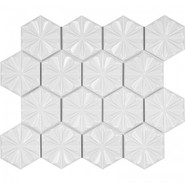Мозаика KKV60-1R керамика 26.1х30.1 см глянцевая чип 72х83 мм, белый