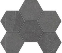 Мозаика LN04/TE04 Hexagon 25x28,5 неполированная керамогранит, черный 39617