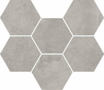 Мозаика Expo Grey Mosaico Hexagon 25x29 керамогранит матовая, серый 620110000173