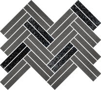Мозаика Uniwersalna Mozaika Grys Paradyz Argentino керамогранит 29.2х25.3 см структурированная серый, черный 5900144098862