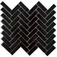 Мозаика KUG-2G керамика 27.7x31.6 см глянцевая чип 20x70 мм, черный