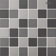 Мозаика PA-551 керамика матовая антислип 30.6х30.6 см NSmosaic Porcelain Series чип 48х48 мм, серый, черный