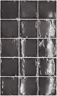 Настенная плитка Altea Black 10x10 Equipe глянцевая керамическая 27606