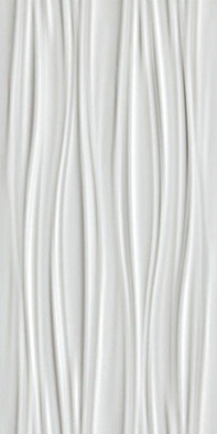 Настенная плитка 3D Ribbon White Matt. керамическая