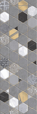 Декор Cemento Ash Crystal Dec 30х9 Gravita матовый керамический 78801868