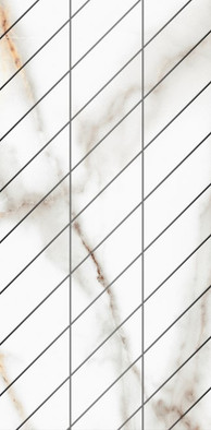 Фальшмозаика SM03 Corner 29,8x59,8x10 полированный (правый) керамогранит, бежевый, белый, серый 68809