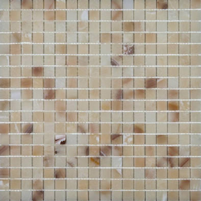 Мозаика STN7154Р камень 30х30 см матовая чип 15x15 мм, бежевый, коричневый