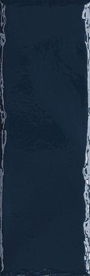 Настенная плитка Porcelano Blue Ondulato 9,8х29,8 глянцевая керамическая