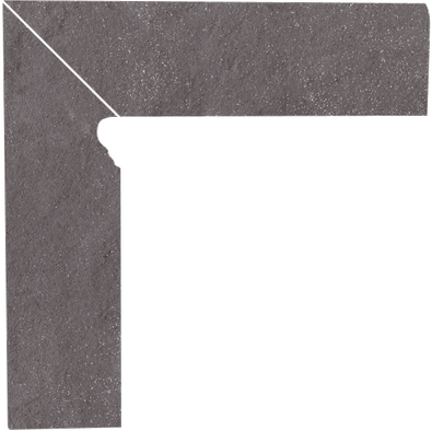 Плинтус клинкерный Taurus Grys Цоколь Левый Структурный 2-х элем 30x8,1x1,1 матовый