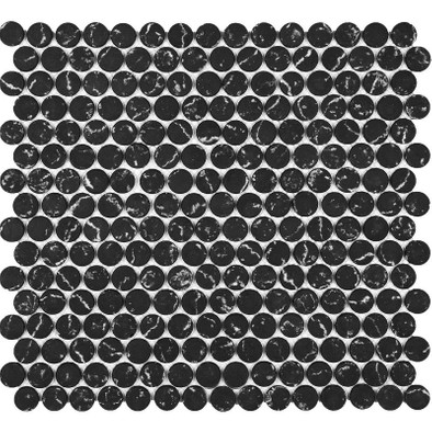 Мозаика AGKO19-BLACK стекло 29.2х30.3 см матовая чип 19х19 мм, черный