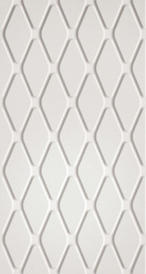 Настенная плитка 3D White Rhombus Matt/3Д Вайт Ромбус Матт 30.5x56 матовая керамическая