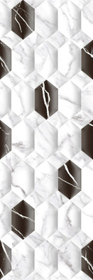 Настенная плитка Carara Hexa Dec 30х90 Gravita глянцевая, рельефная (структурированная) керамическая 78801846