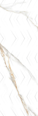 Настенная плитка Statuario Iron Ore Wind 30х90 Gravita глянцевая, рельефная (структурированная) керамическая 78801865