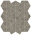 Мозаика Marvel Meraviglia Grigio Elegante Hexagon Lapp. 40,3x46,6 керамогранит Atlas Concorde Italy полированная, серый AJQ1