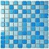 Мозаика Aquaviva YF-TC05 керамика 30.6х30.6 см матовая чип 25х25 мм, голубой, серый 023339