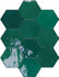 Настенная плитка Zellige Hexa Emerald (122086) 10,8х12,4 Wow глянцевая керамическая