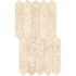 Мозаика Supergres Astrum Ivory Cross Cut Muretto 30.5х53.8 керамогранит матовая бежевый TB60