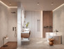 Декор RCUV Travertino Wall Decoro Malva Touch Cross Bianco Rett 40x120 Marazzi Ragno матовый керамический УТ-00051332