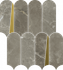 Мозаика Stellaris Tuscania Grey Mosaico Elegant керамогранит 32.5х36.1 см Italon полированная, золотой-oro-gold, серебро-silver, серый 620110000234