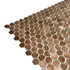 Мозаика Marble Mosaic Aluminium Hexagon Rose Gold алюминий 30х30 см чип 8х14 мм, золотой-oro-gold